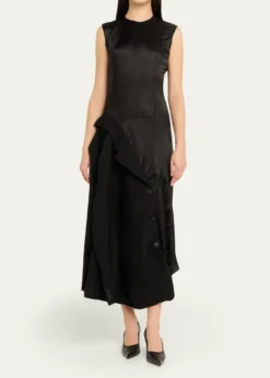 HODAKOVAInside-Out Suit Reconstructed Sleeveless Midi Dress