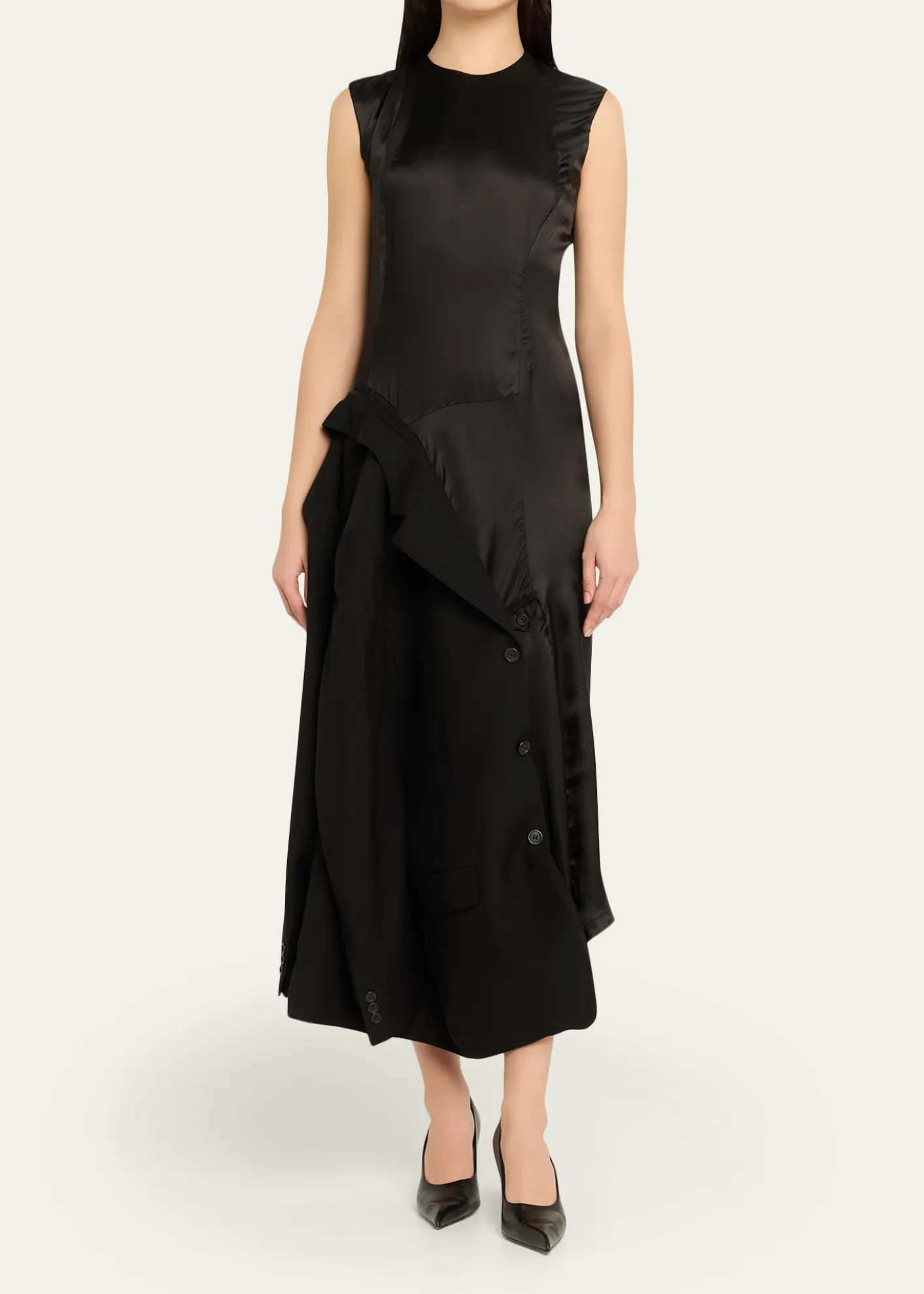 HODAKOVAInside-Out Suit Reconstructed Sleeveless Midi Dress