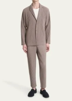 Homme Plisse Issey MiyakeMen's Pleated Single-Breasted Sport Coat