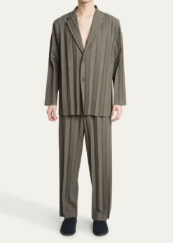 Homme Plisse Issey MiyakeMen's Edge Ensemble Pleated Sport Coat