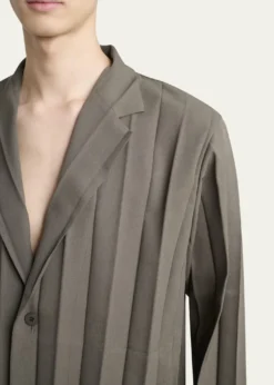 Homme Plisse Issey MiyakeMen's Edge Ensemble Pleated Sport Coat
