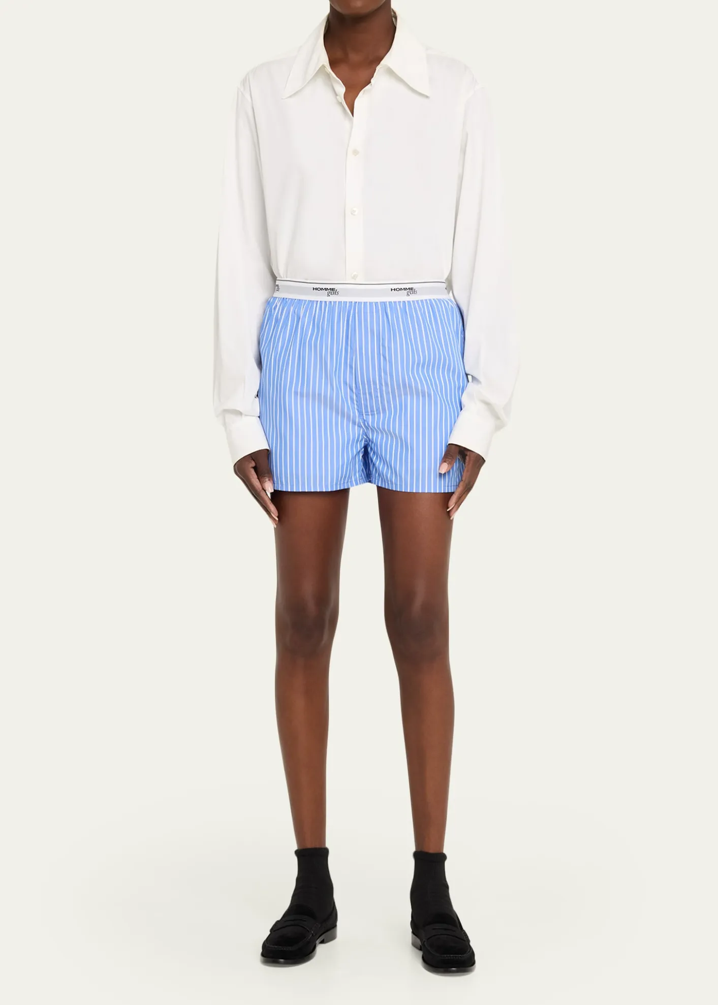 HOMMEGIRLSClassic Stripe Boxer Shorts