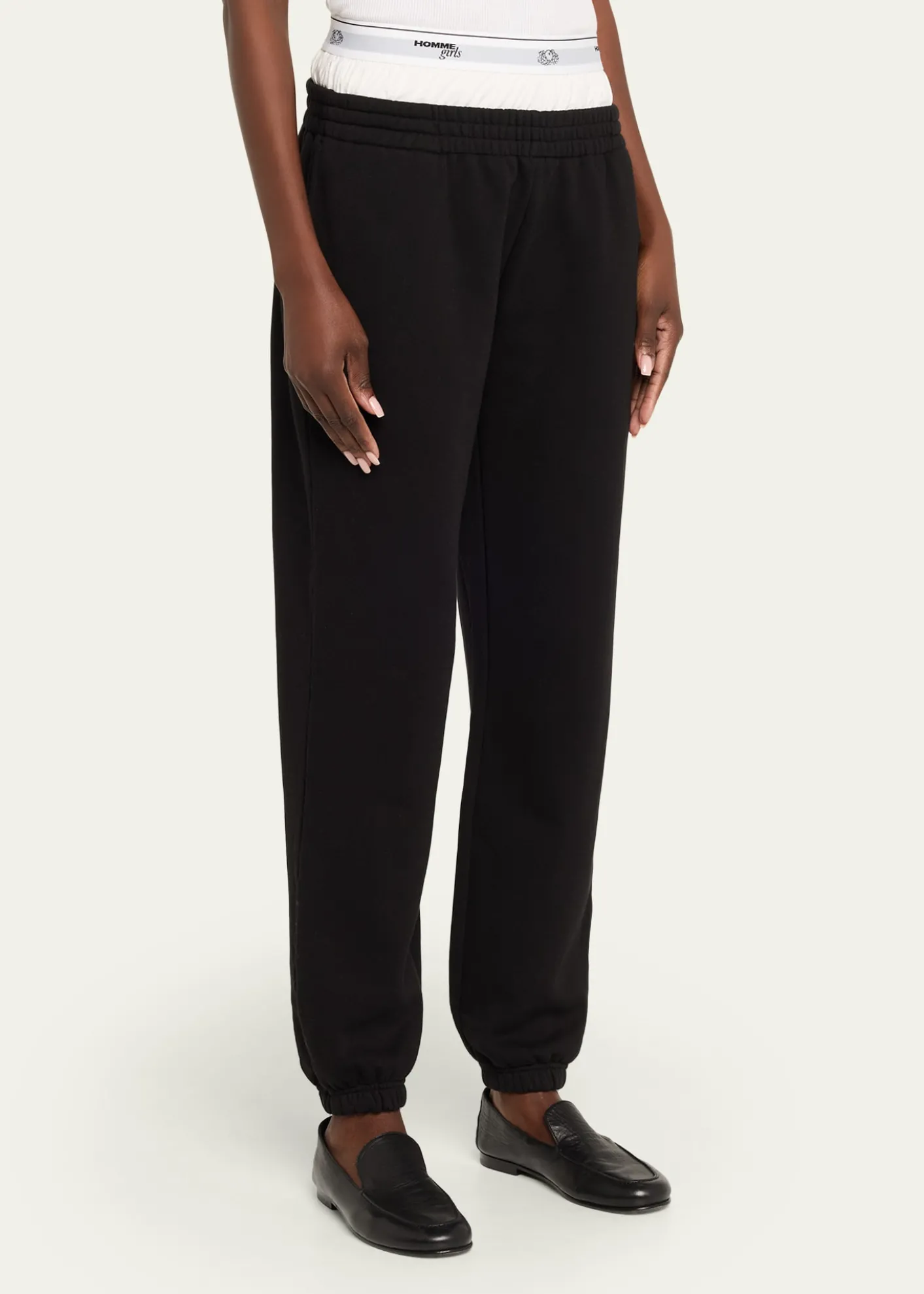 HOMMEGIRLSx Fruit Of The Loom Peekaboo Boxer Straight-Leg Ankle Sweatpants
