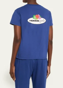 HOMMEGIRLSx Fruit Of The Loom Logo Print Classic Short-Sleeve T-Shirt