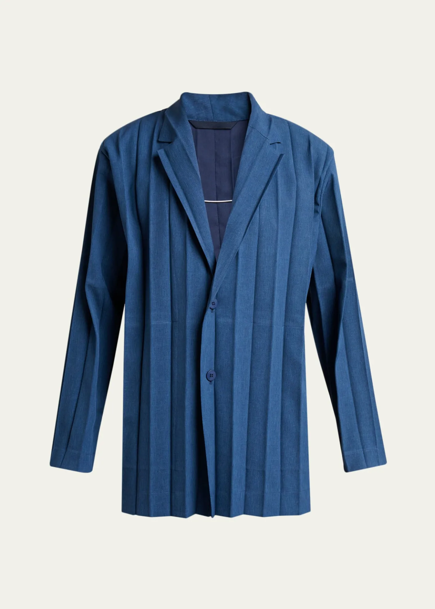 Homme Plisse Issey MiyakeMen's Edge Ensemble Single-Breasted Pleated Jacket