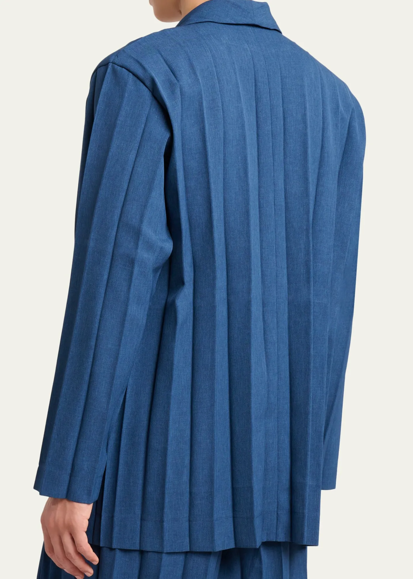 Homme Plisse Issey MiyakeMen's Edge Ensemble Single-Breasted Pleated Jacket