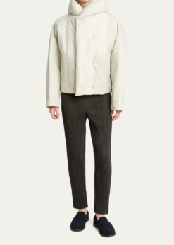 Homme Plisse Issey MiyakeMen's Duvet Hooded Short Coat