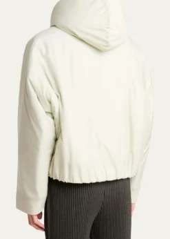 Homme Plisse Issey MiyakeMen's Duvet Hooded Short Coat