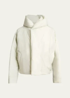 Homme Plisse Issey MiyakeMen's Duvet Hooded Short Coat