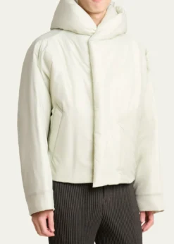 Homme Plisse Issey MiyakeMen's Duvet Hooded Short Coat