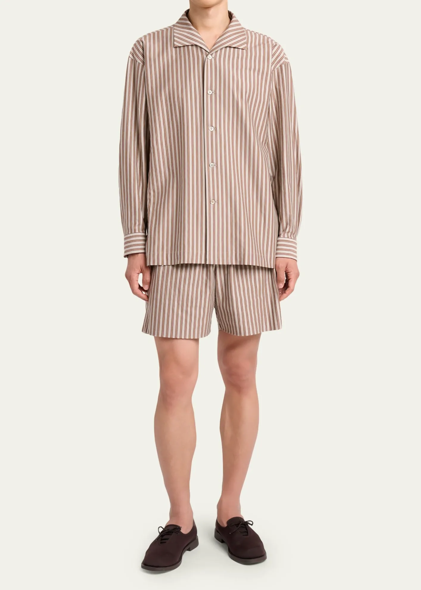Homme Plisse Issey MiyakeMen's Multi-Stripe Jersey Flat-Front Shorts