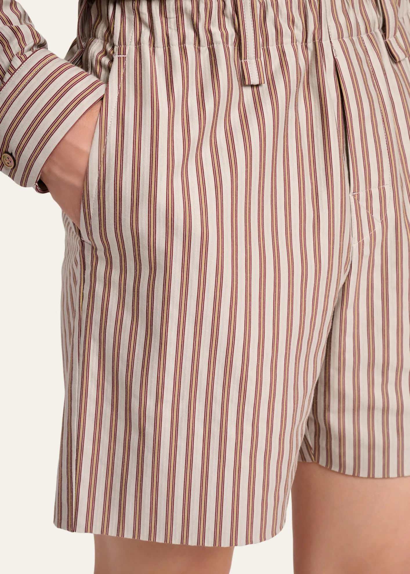 Homme Plisse Issey MiyakeMen's Multi-Stripe Jersey Flat-Front Shorts