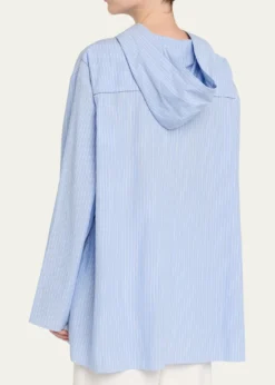 6397Hooded Poplin Shirt