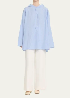 6397Hooded Poplin Shirt