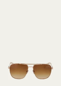 HoorsenbuhsGolden Titanium Aviator Sunglasses
