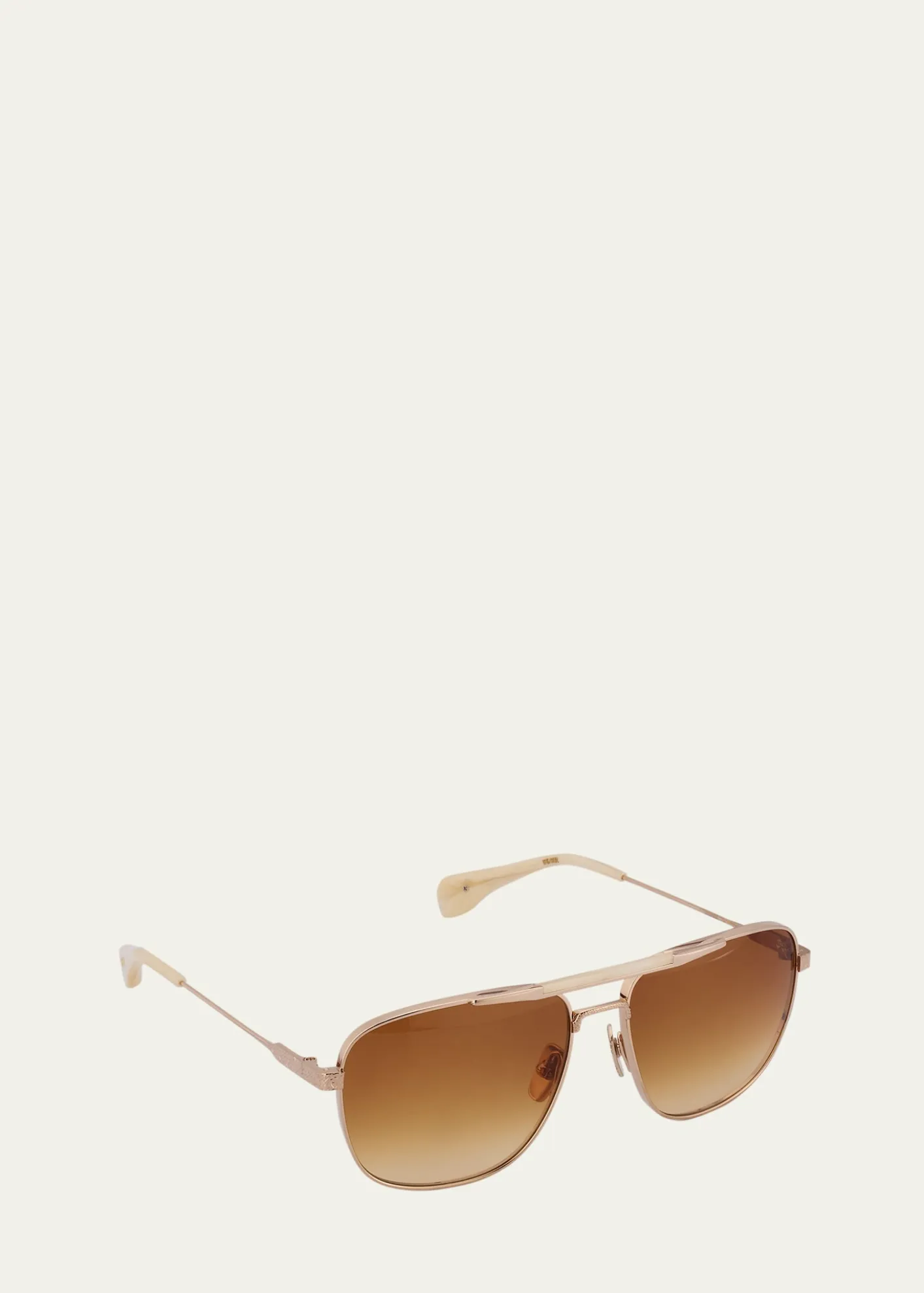 HoorsenbuhsGolden Titanium Aviator Sunglasses