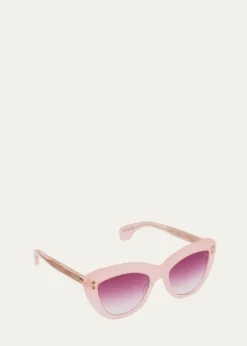 Hoorsenbuhs24K Gold & Acetate Cat-Eye Sunglasses
