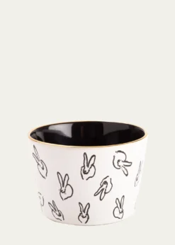 Hunt SlonemBunny Bar Bowl White with Black Interior