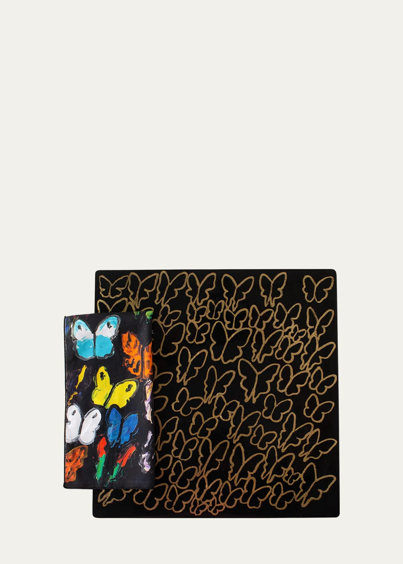 Hunt SlonemButterflies In Flight Cotton Dinner Napkin