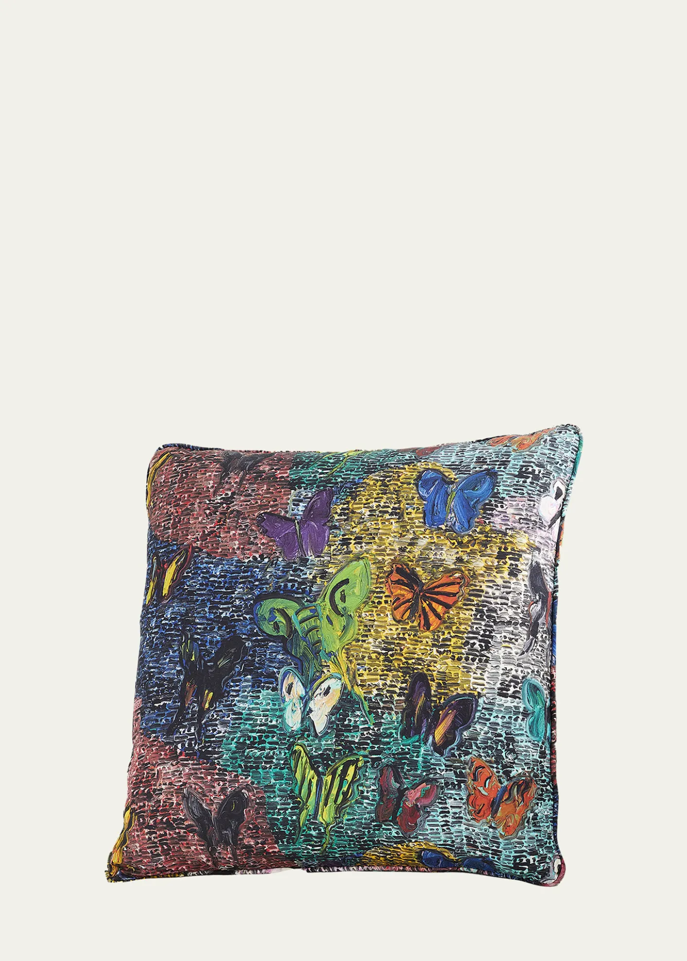 Hunt SlonemButterfly & Guardian Cotton Pillow, 22"