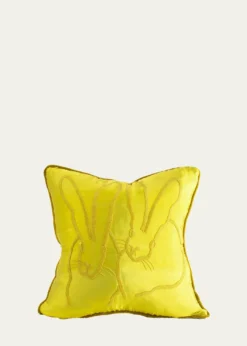 Hunt SlonemEmbroidered Silk & Velvet Bunny Pillow, 20