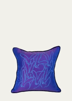 Hunt SlonemEmbroidered Silk & Velvet Bunny Pillow, 22"