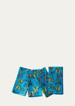 Hunt SlonemLakeside Butterfly Cotton Dinner Napkin - 20"Sq.