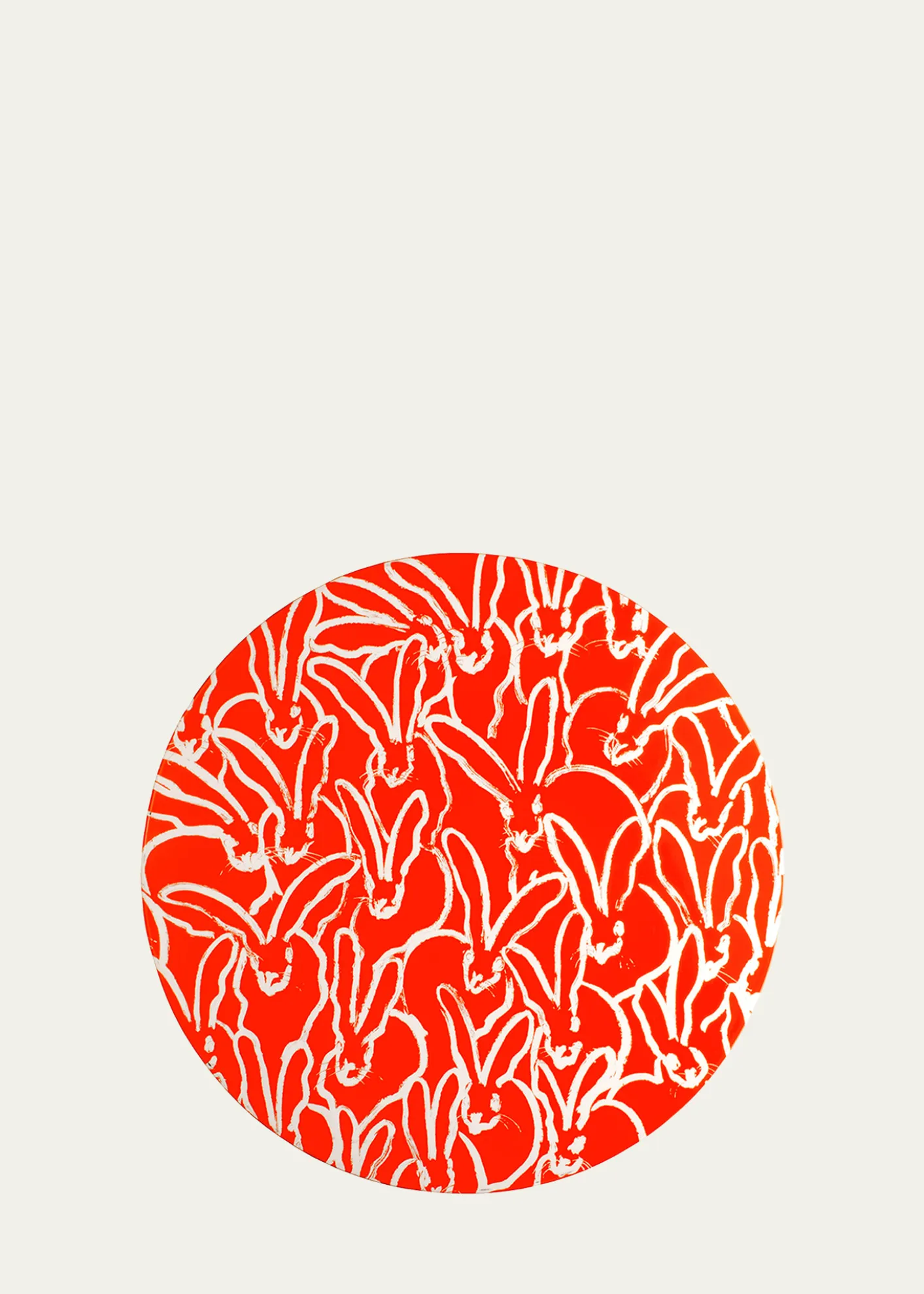 Hunt SlonemRabbit Run Round Lacquer Placemat, Orange