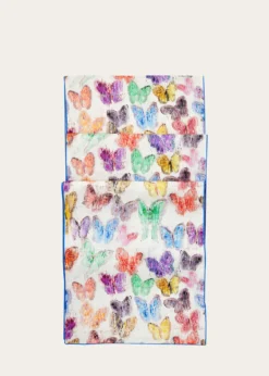 Hunt SlonemSpring Butterflies Reversible Linen Table Runner, 15" x 108"