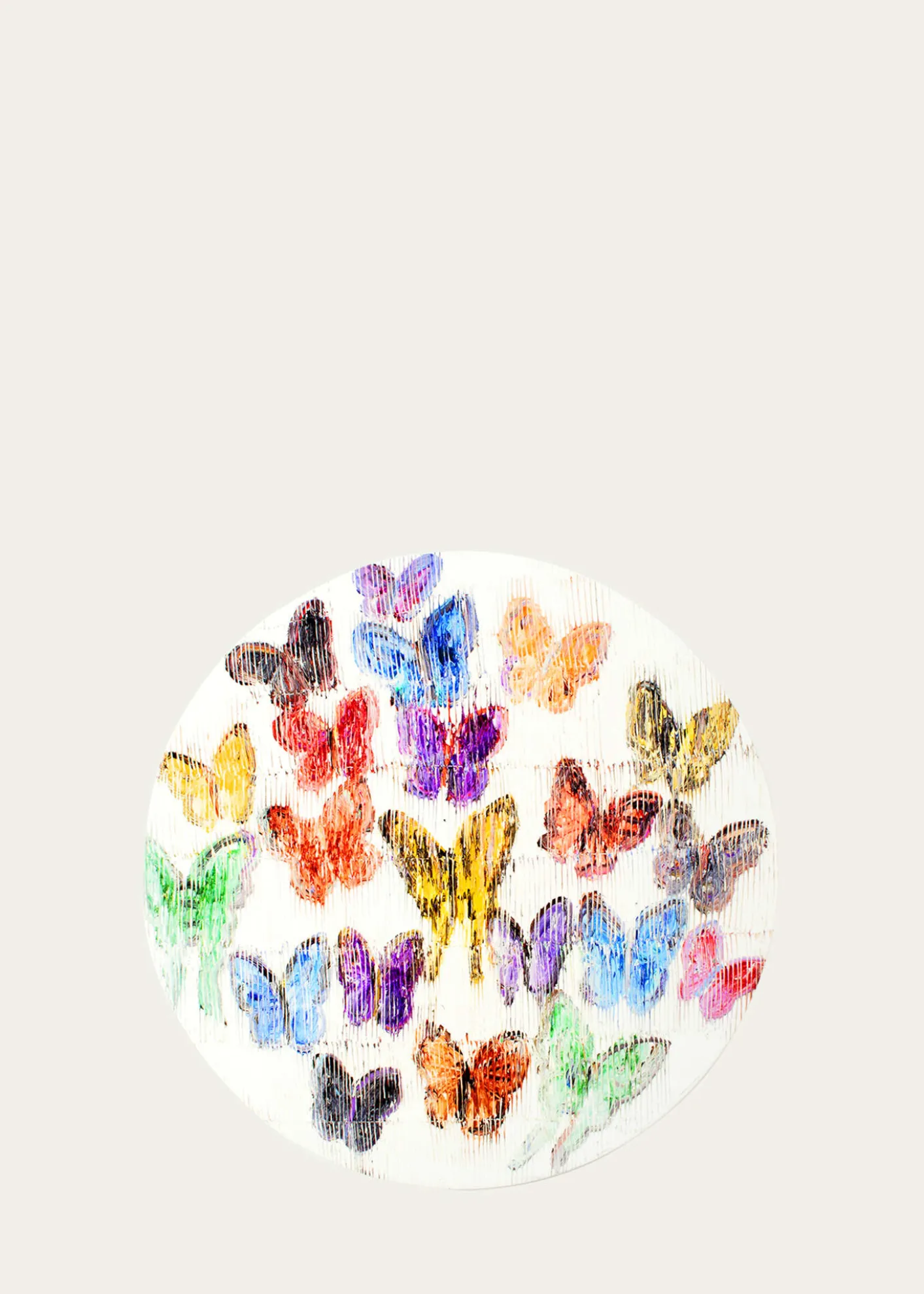 Hunt SlonemSpring Butterflies Lacquer Placemat, 15"Dia