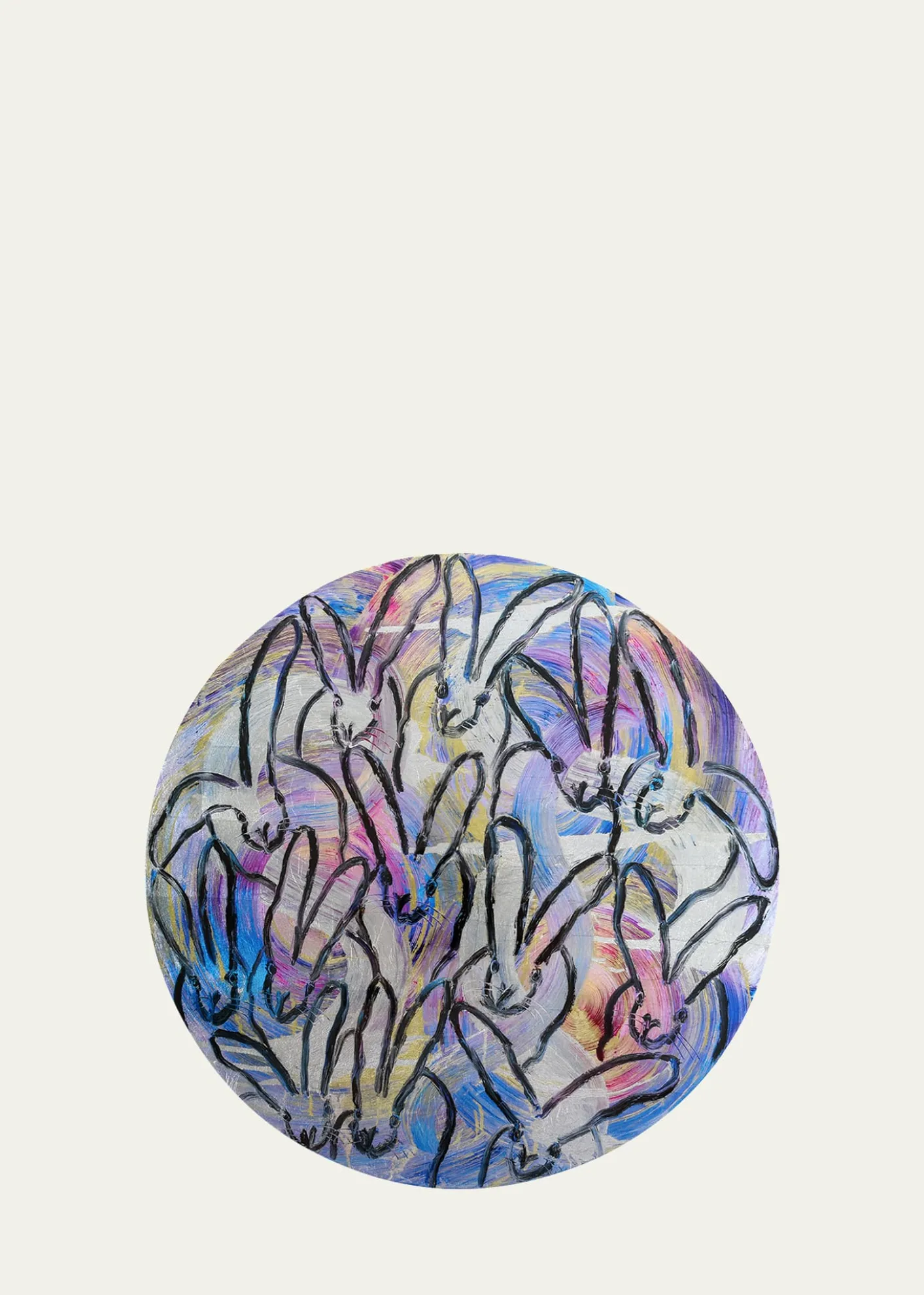 Hunt SlonemSummer Totem Rabbits Lacquer Placemat