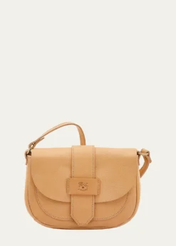 Il BisonteAlloro Saddle Vachetta Leather Crossbody Bag