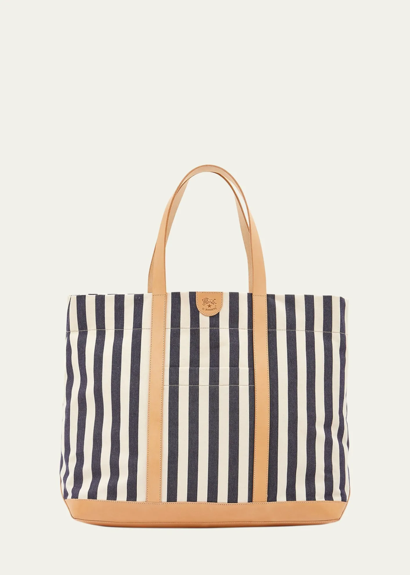 Il BisonteCaramella Large Canvas Shopper Tote Bag