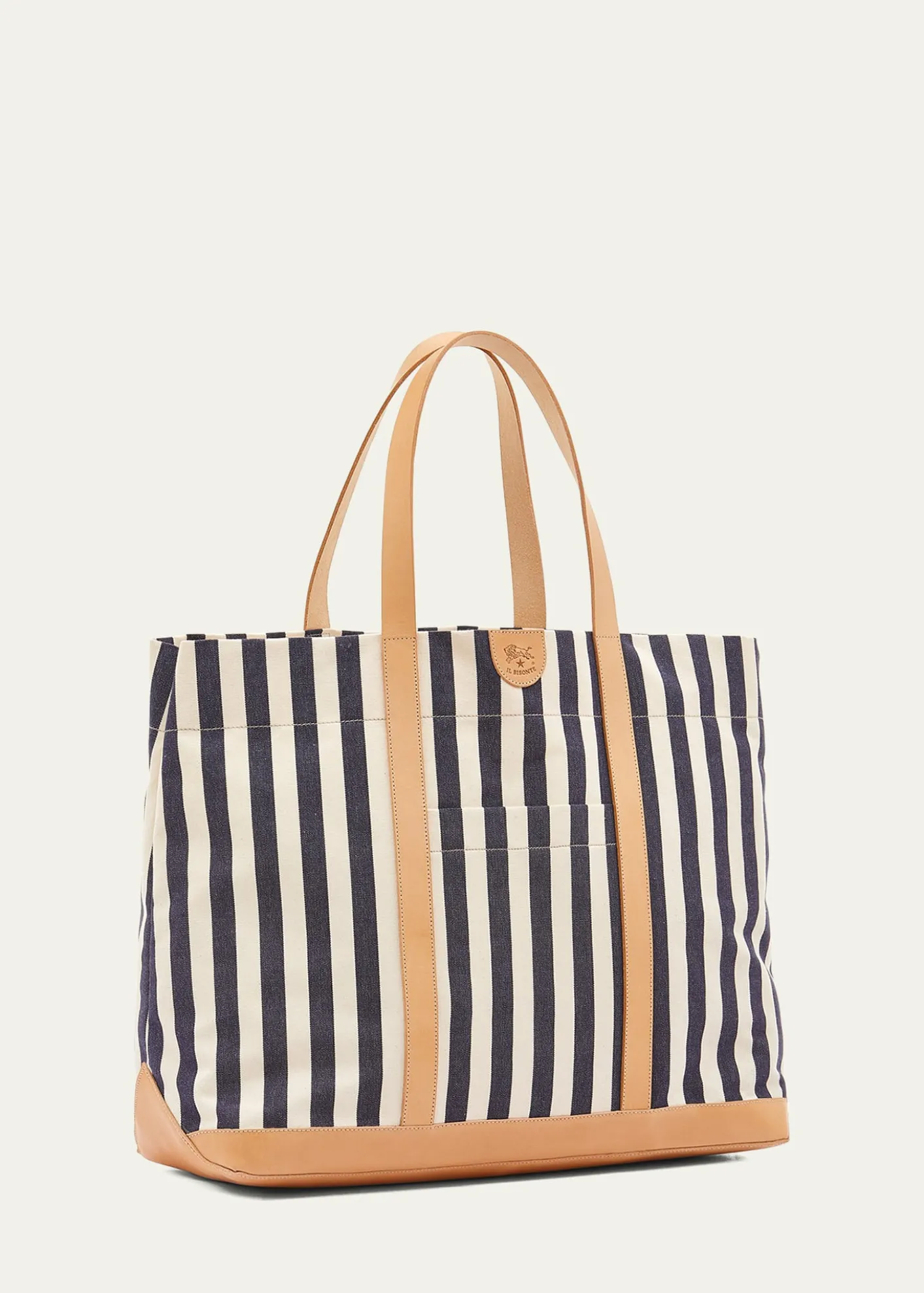 Il BisonteCaramella Large Canvas Shopper Tote Bag