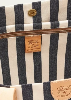 Il BisonteCaramella Large Canvas Shopper Tote Bag