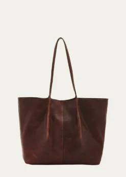 Il BisonteNina Pleated Leather Tote Bag