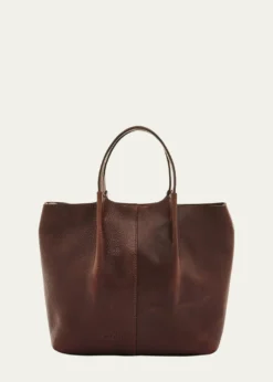 Il BisonteNina Small Pleated Leather Tote Bag