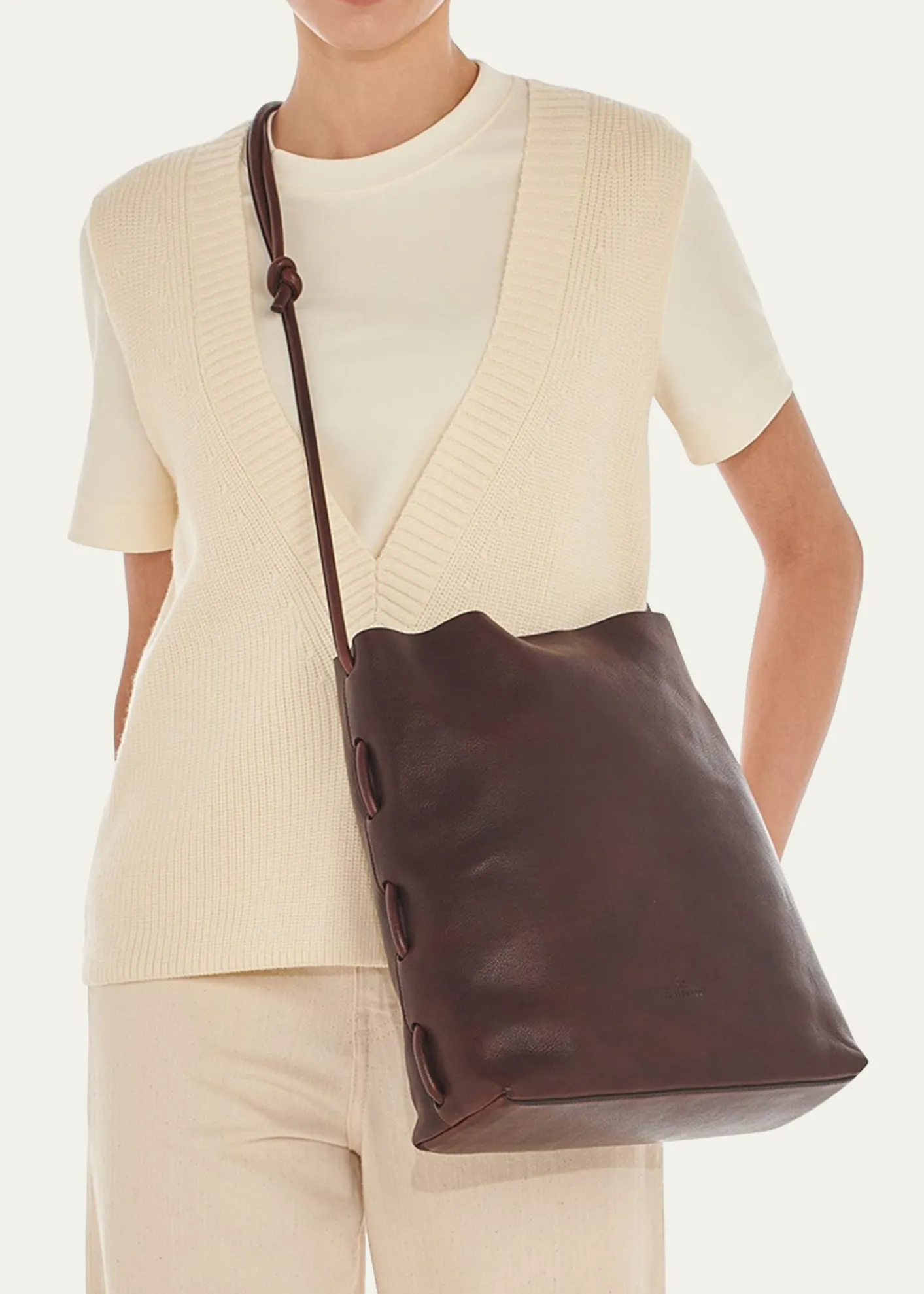 Il BisonteSnodo Knot Leather Shoulder Bag