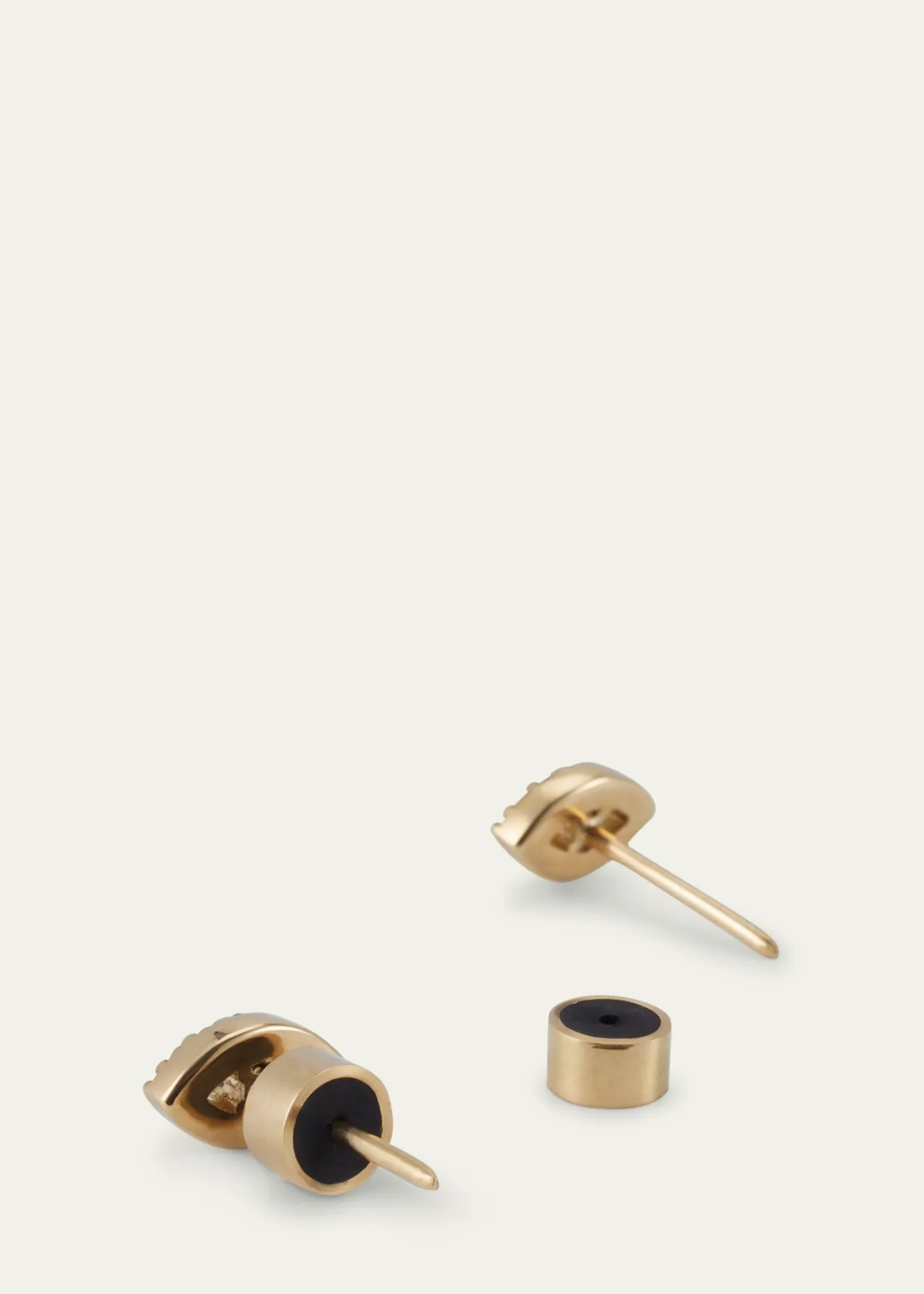 ILEANA MAKRIBlue Sapphire and Diamond Kitten Eye Stud Earrings