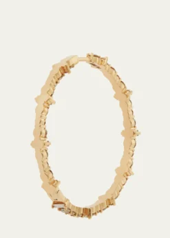 ILEANA MAKRIChampagne Diamond Inside Out Hoop Earrings in 18K Yellow Gold