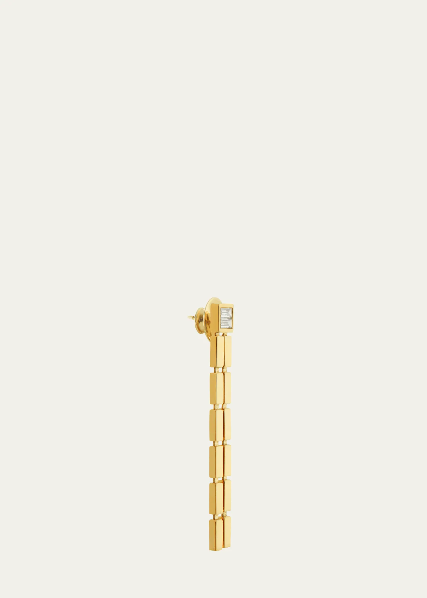 ILEANA MAKRI18K Yellow Gold Double Waterfall Earrings with Baguette Diamonds