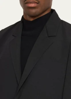IM MENMen's Black Flat Loose Fit Jacket