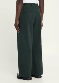 IM MENMen's Cotton Double-Pleated Wide Leg Trousers