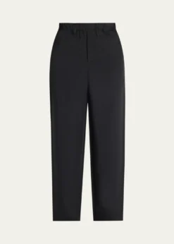 IM MENMen's Flat Front Elastic-Waistband Trousers