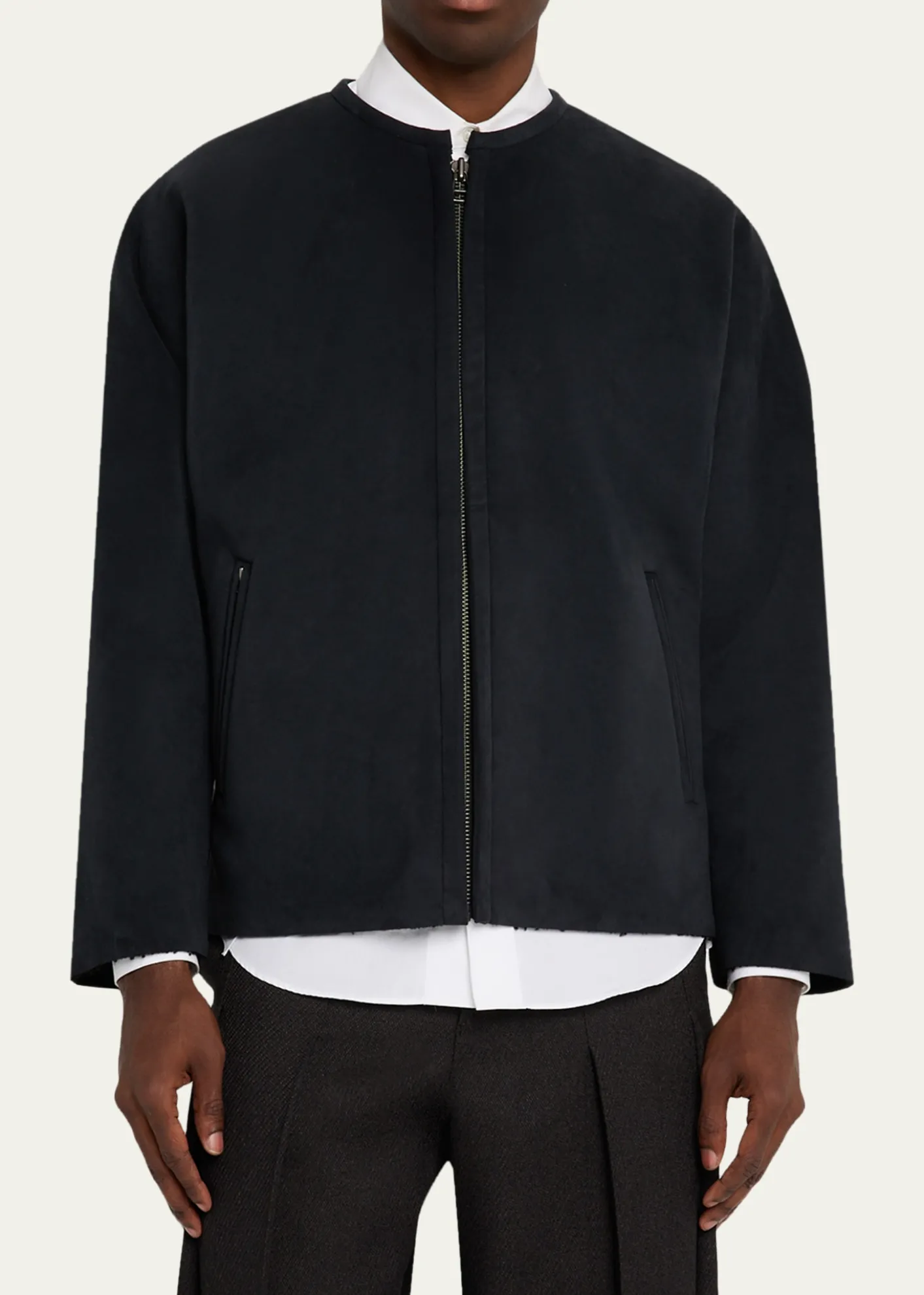 IM MENMen's Ultra Boa Faux Suede Full-Zip Blouson