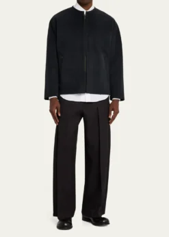 IM MENMen's Ultra Boa Faux Suede Full-Zip Blouson