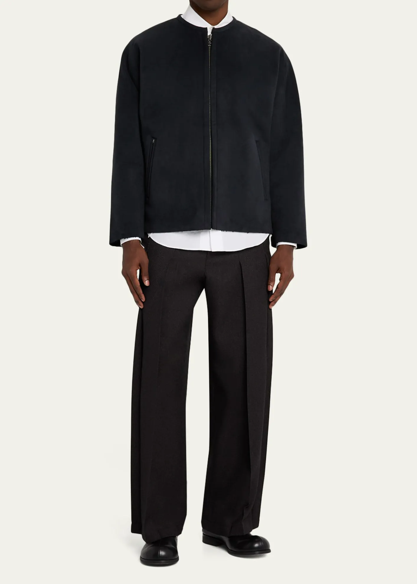 IM MENMen's Ultra Boa Faux Suede Full-Zip Blouson