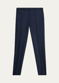 IncotexMen's Micro-Houndstooth Wool and Cashmere Trousers