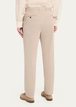 IncotexMen's Pressed-Crease Cotton Trousers