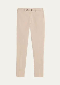 IncotexMen's Pressed-Crease Cotton Trousers